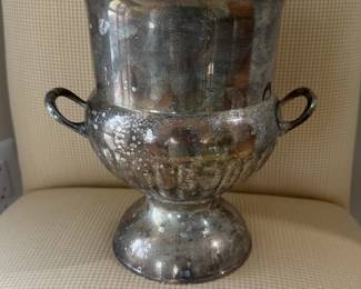 Vintage Silver-Plated Ice Bucket with Handles