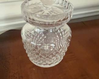 Waterford Crystal Alana Pattern Jam or Condiment Jar with Lid