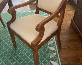 Pair of Wood Dining Arm Chairs-Price for Two Arm Chairs - European Cherry