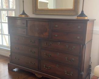 Drexel Heritage Dresser with Brass Hardware - H40”xL56”xD20”