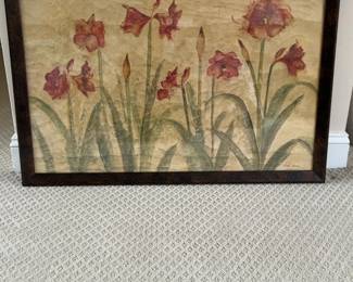 “Row of Red Amaryllis" Print by Cheri Blum