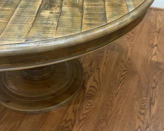 Arhaus Lara 54” Oak Pedestal Dining Table 