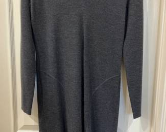 Theory V-Neck Long Sleeve Knit Sweater Dress Sz Medium