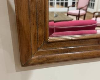 Pine Wood Framed Wall Mirror