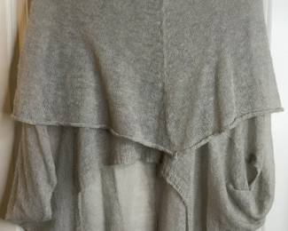 Guinevere Grey Open Knit Cardigan Sweater Vest - Size M