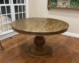 Arhaus Lara 54” Oak Pedestal Dining Table 