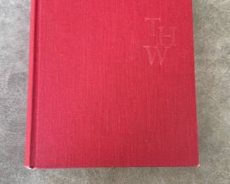 “The Making of The President 1964” by Theodore H White,  Vintage Red Cloth Hardcover Book with Embossed THW Monogram