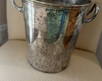 Vintage Silver Plated Ice Bucket with Side Handles