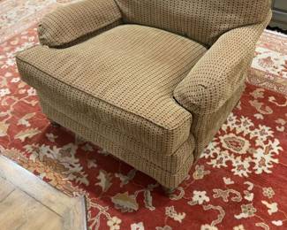 Calico Corners Upholstered Armchair with Geometric Pattern