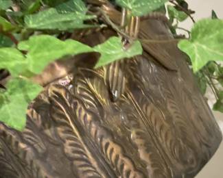 Artificial English Ivy Plant in Metal Planter