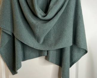 Claudia Nichole Cashmere Sage Green Poncho Wrap