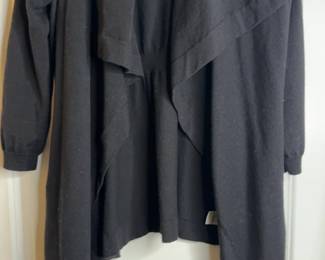 Theory Waterfall Cardigan Open Front Draped Knit Sweater Sz M