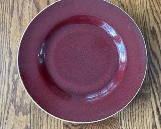 Douce Provence Beaujolais Rustic Burgundy Ceramic Dinner