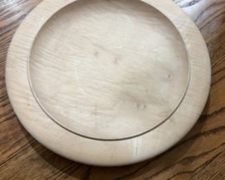 Hand-Turned Solid Sycamore Wood Charger / Serving Platter
