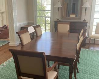 Dining Table w Three 15” Apron Leaves - W68”xD47”xH29” American Black Solid Walnut