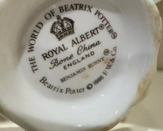 Beatrix Potter Benjamin Bunny Teacup, Saucer & Plate Trio Set