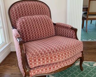 Pearson Louis XV Style Bergère Armchair in Rosewood Bruxelles Diamond 