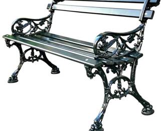 Charleston Battery Bench - Cast Iron Sides made from 19th century original pattern!