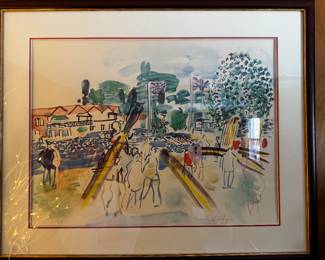 Raoul Duffy Racing Litho - Signed