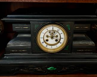 Solid SLATE mantel clock