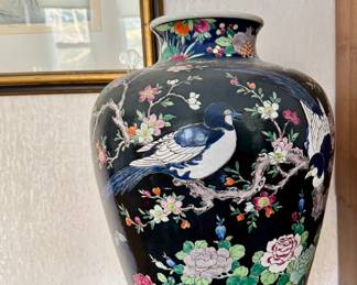 Chinese Famille Noire Porcelain Vase