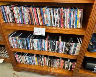 3 Shelves DVD's 