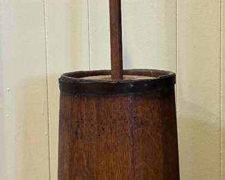 Primitive wooden butter churn