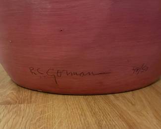 Ceramic pot made by artist RC Gorman