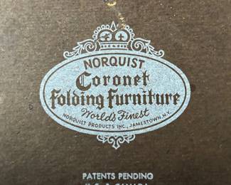 MCM wood dining table and chair set by Norquist Coronet