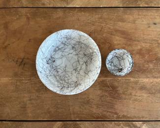 MCM milk glass bowl set