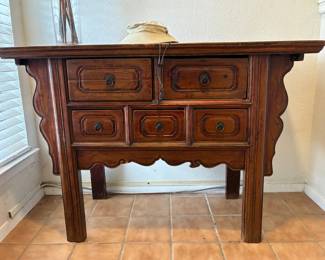 Antique Chinese elm altar table