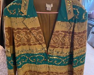 FABULOUS Clothing Collection Featuring Many Vintage Pieces From The 1980s Like.....Western Wear, Velvet Smoking Jackets, Corduroy Pants, Colorful Pant Suits, Snakeskin Sweaters, Rhinestoned & Bedazzled Blazers, Bell Bottom Dresses, & MORE! 