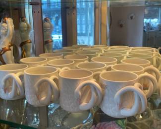 Vintage Fitz & Floyd Swan Mugs