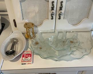 3 Piece Glass Serving Platter Set