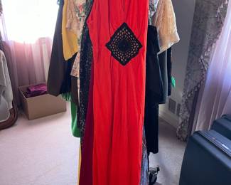 FABULOUS Clothing Collection Featuring Many Vintage Pieces From The 1980s Like.....Western Wear, Velvet Smoking Jackets, Corduroy Pants, Colorful Pant Suits, Snakeskin Sweaters, Rhinestoned & Bedazzled Blazers, Bell Bottom Dresses, & MORE! 