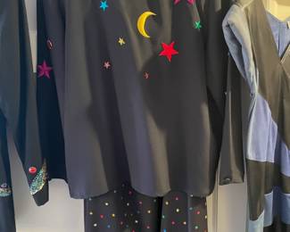 FABULOUS Clothing Collection Featuring Many Vintage Pieces From The 1980s Like.....Western Wear, Velvet Smoking Jackets, Corduroy Pants, Colorful Pant Suits, Snakeskin Sweaters, Rhinestoned & Bedazzled Blazers, Bell Bottom Dresses, & MORE! 