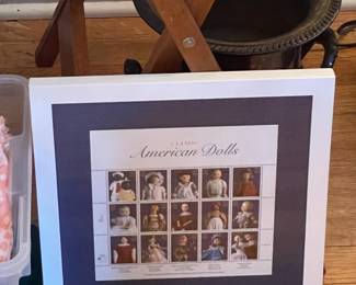American Dolls Framed Stamp Sheet