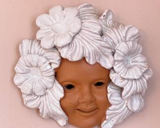 Handmade Terracotta Face Wall Decor