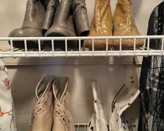 FABULOUS Clothing Collection Featuring Many Vintage Pieces From The 1980s Like.....Western Wear, Velvet Smoking Jackets, Corduroy Pants, Colorful Pant Suits, Snakeskin Sweaters, Rhinestoned & Bedazzled Blazers, Bell Bottom Dresses, & MORE! 