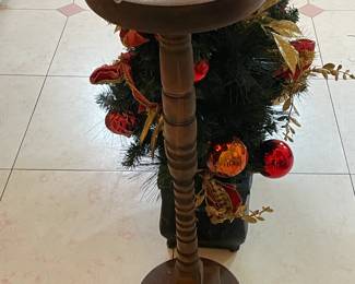 Vintage Wooden Ashtray Pedestal