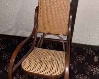 Vintage Wooden Bentwood Rocking Chair