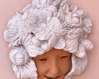 Handmade Terracotta Face Wall Decor