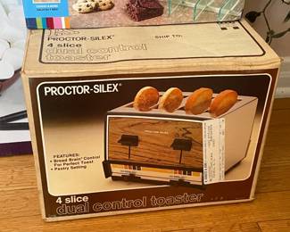 Vintage Proctor-Silex 4 Slice Dual Control Toaster W/ Original Box From Bamberger's