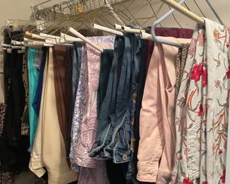 FABULOUS Clothing Collection Featuring Many Vintage Pieces From The 1980s Like.....Western Wear, Velvet Smoking Jackets, Corduroy Pants, Colorful Pant Suits, Snakeskin Sweaters, Rhinestoned & Bedazzled Blazers, Bell Bottom Dresses, & MORE! 