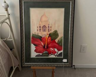 H18 - $40. Original Watercolor. Measures 24" x 31" framed.