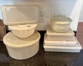 L42 - $30. Vintage Tupperware LOT. Take ALL for $30. Not sticky! Lids still snap easily.