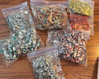 L29 - $20 Christmas Decor, vintage garland, bear tree topper LOT.