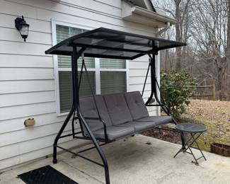 H10 - $150. Outdoor swing - like new includes 3 cushions. Would be much easier to transport if you have a truck so it doesn't need to be completely disassembled.