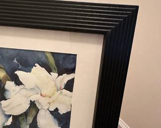 H22 - $30. Original Watercolor "White Iris". Measures 10.5" x 12.5".