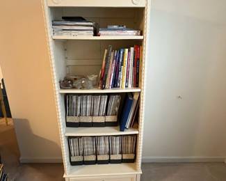 H2 - $65. Simply Shabby Chic Bookcase with adjustable shelves. Measures 28.25" x 15.75" x 66.5" tall.